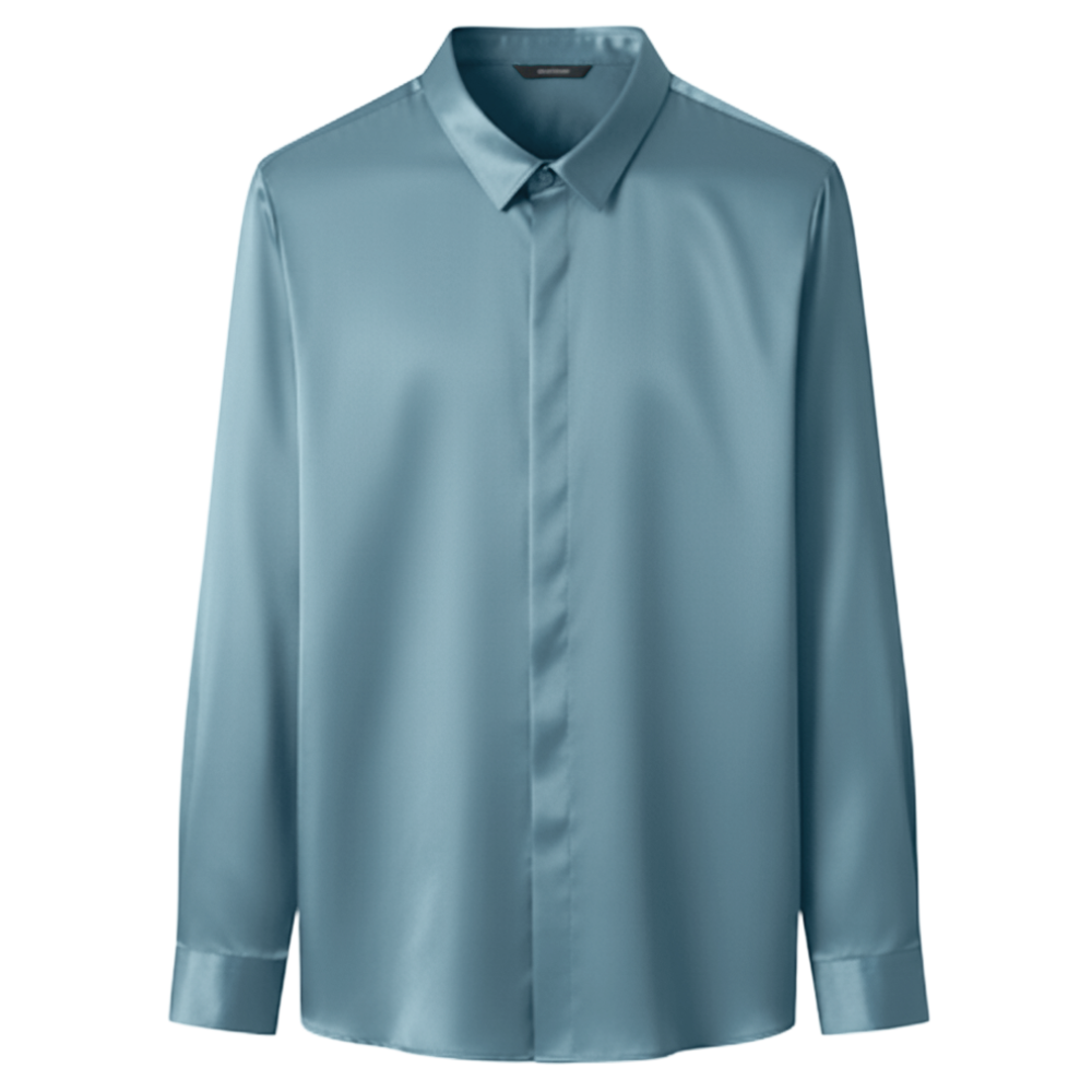Non Iron Silk Blend Men's Polo -Light Green - Ozerty