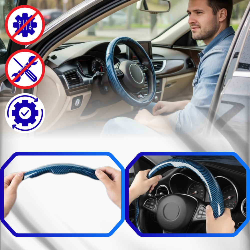 Non-Slip Steering Wheel Cover  - Ozerty
