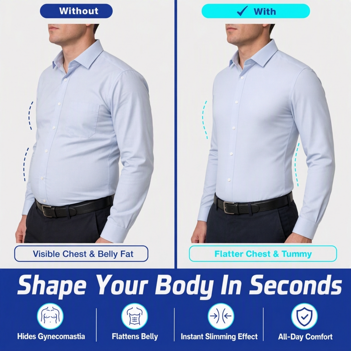 Discreetly Smoothing Compression Tank for Men - Ozerty