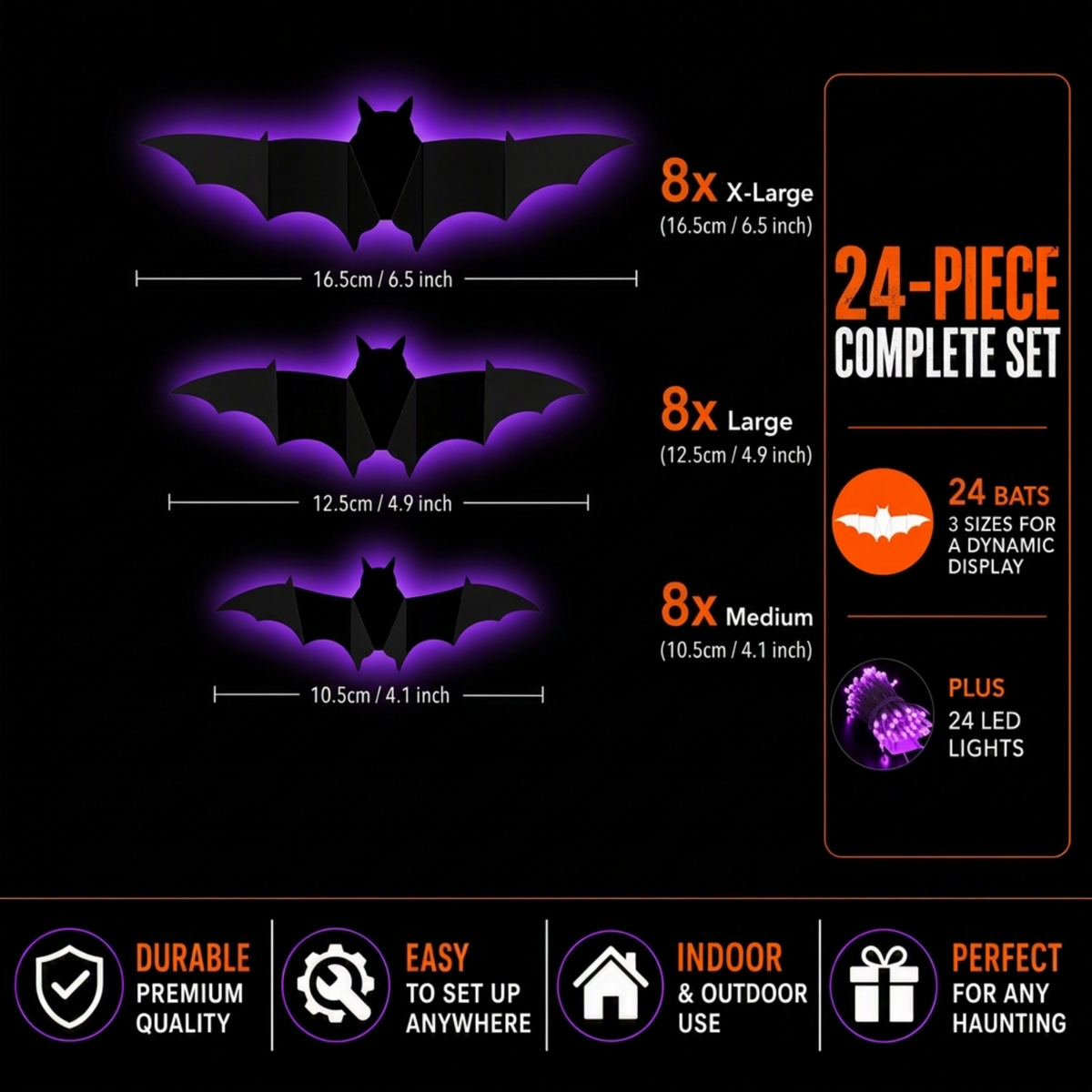 Glowing Bats Halloween Decoration - Ozerty