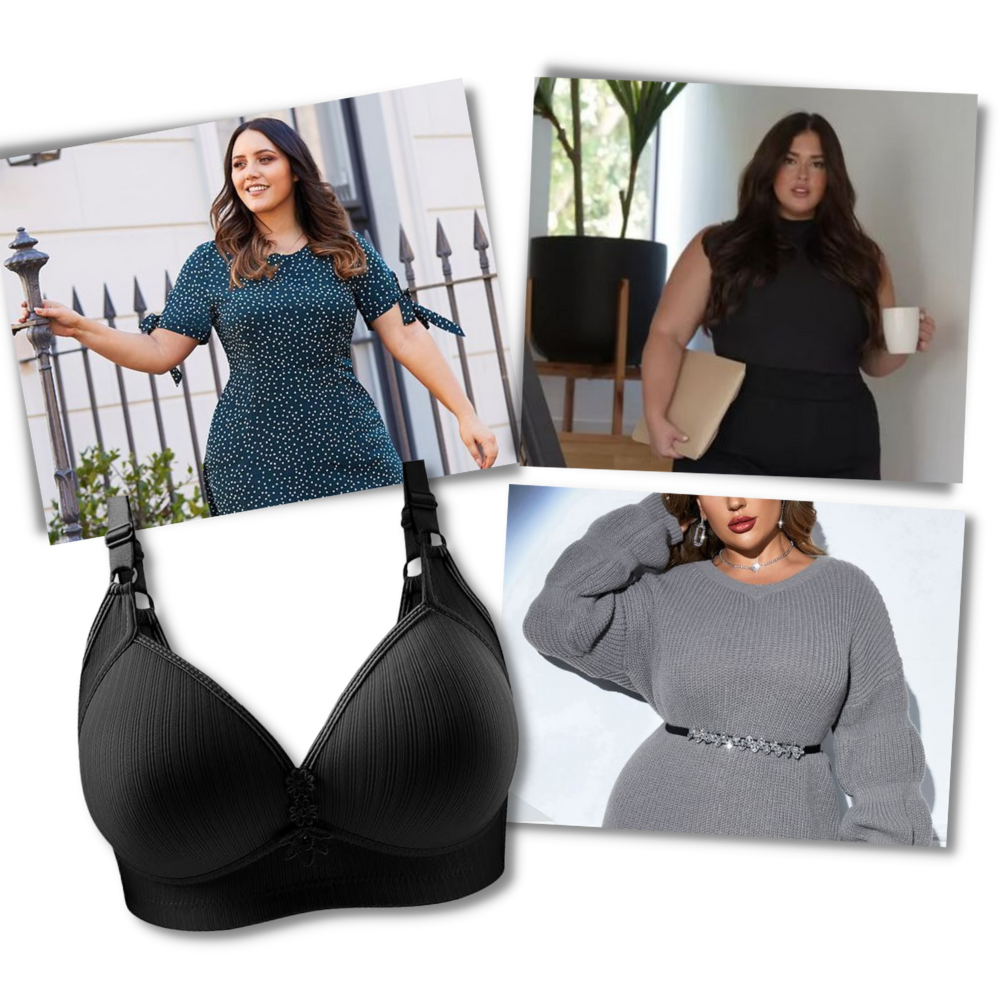 Plus Size Wireless Push-Up Bra - Ozerty