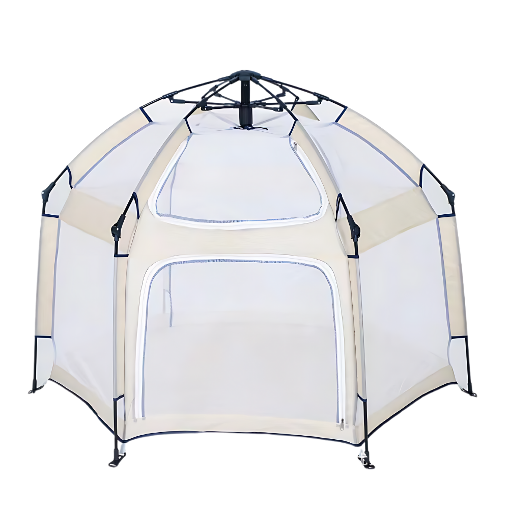 Pop-up Mesh Children's Playpen -White - Ozerty