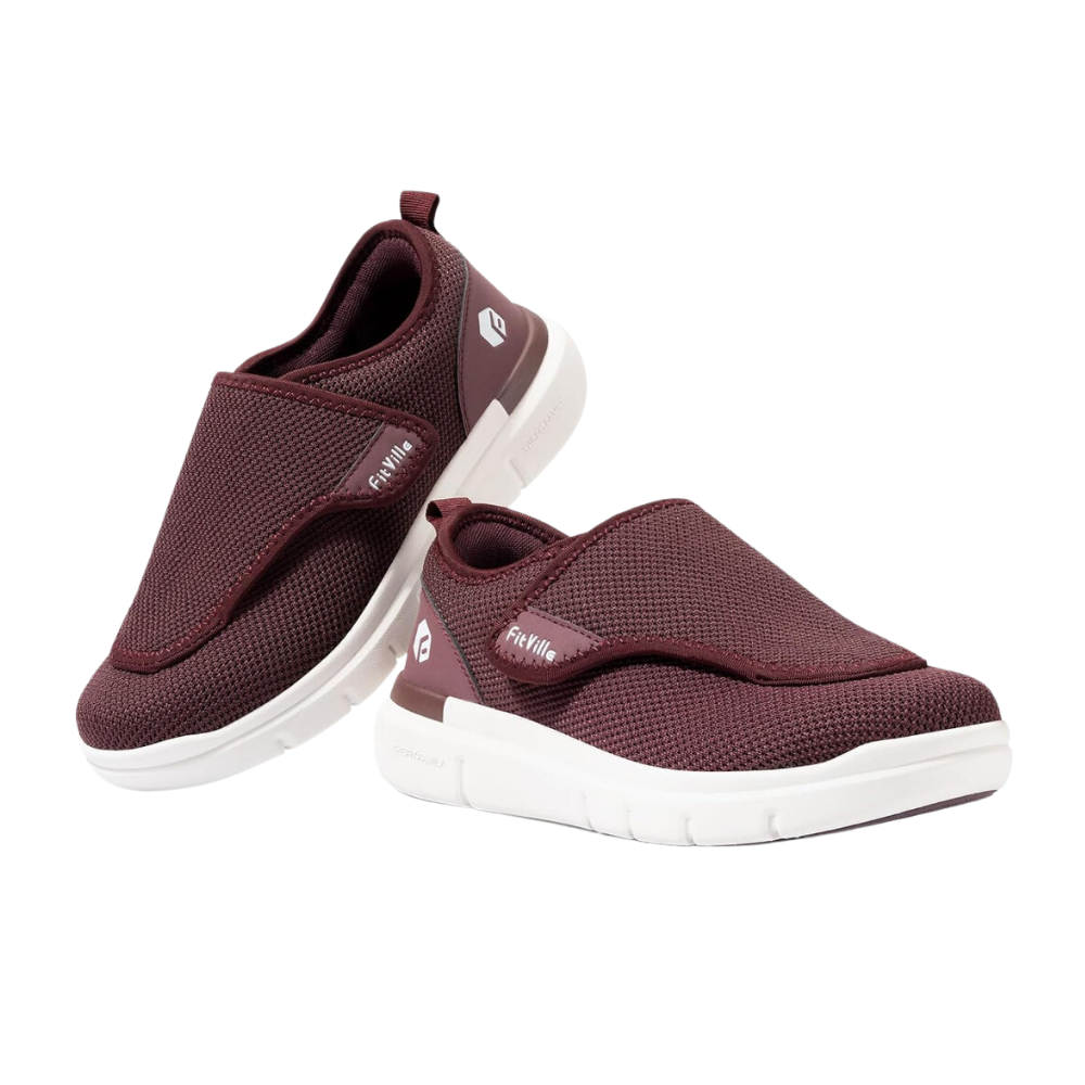 Quick Heel Relief Diabetic Shoes -Red Wide - Ozerty