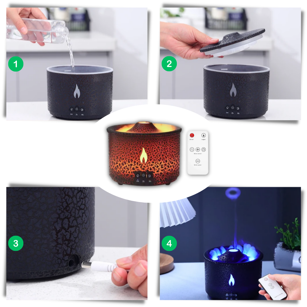 Relaxing volcano humidifier - Ozerty