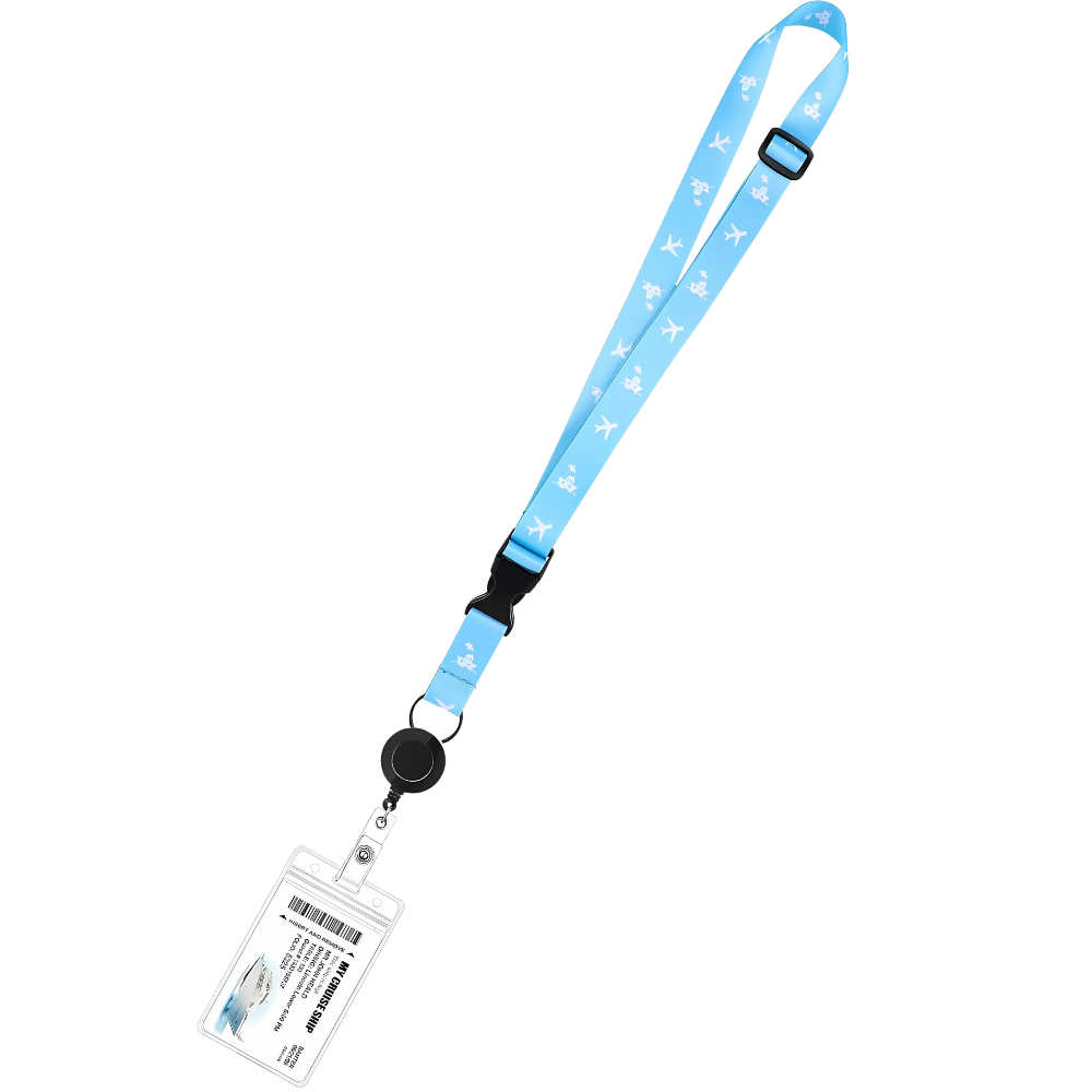 Retractable Cruise Lanyard -Sky Blue - Ozerty