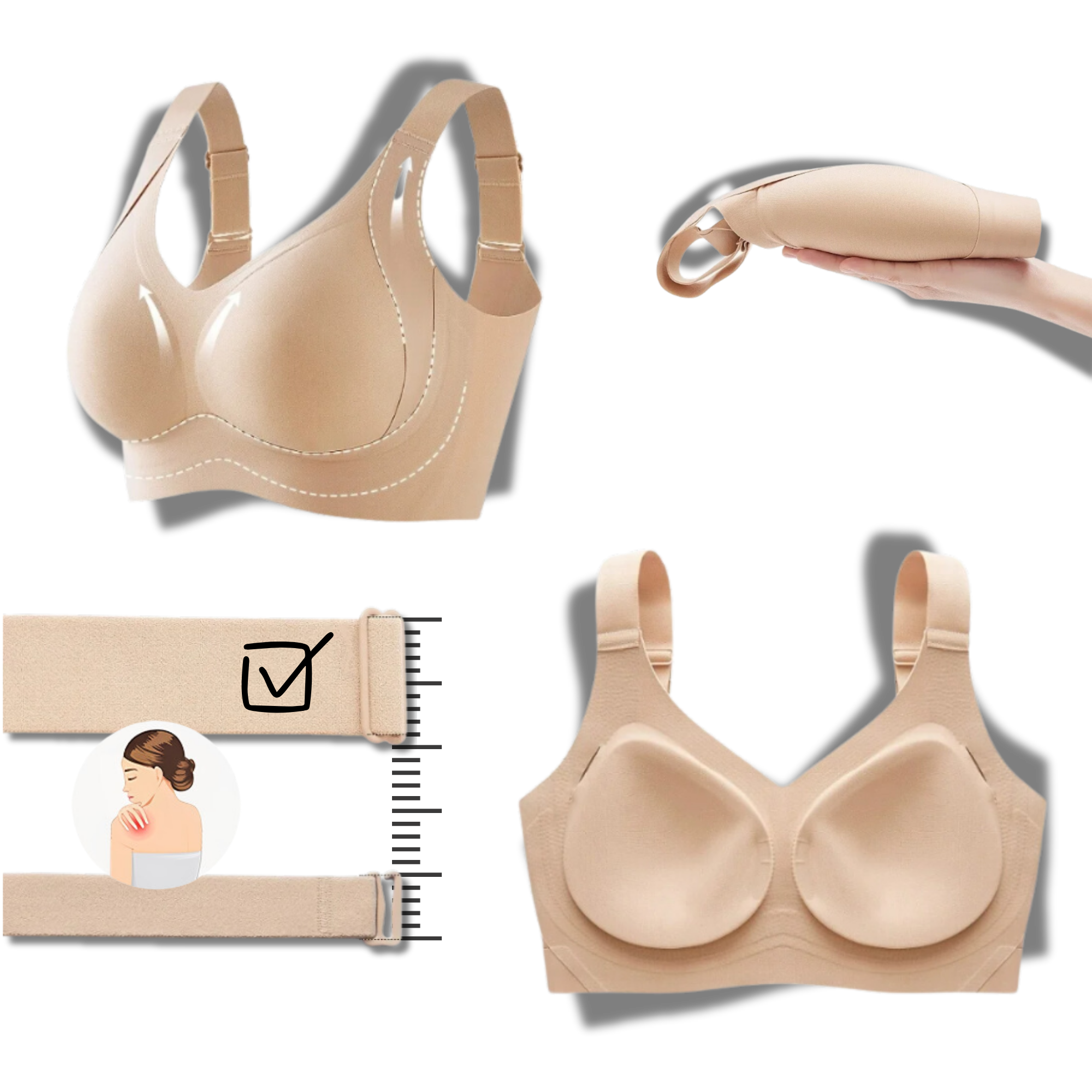 Seamless Breathable Shaper Bra - Ozerty