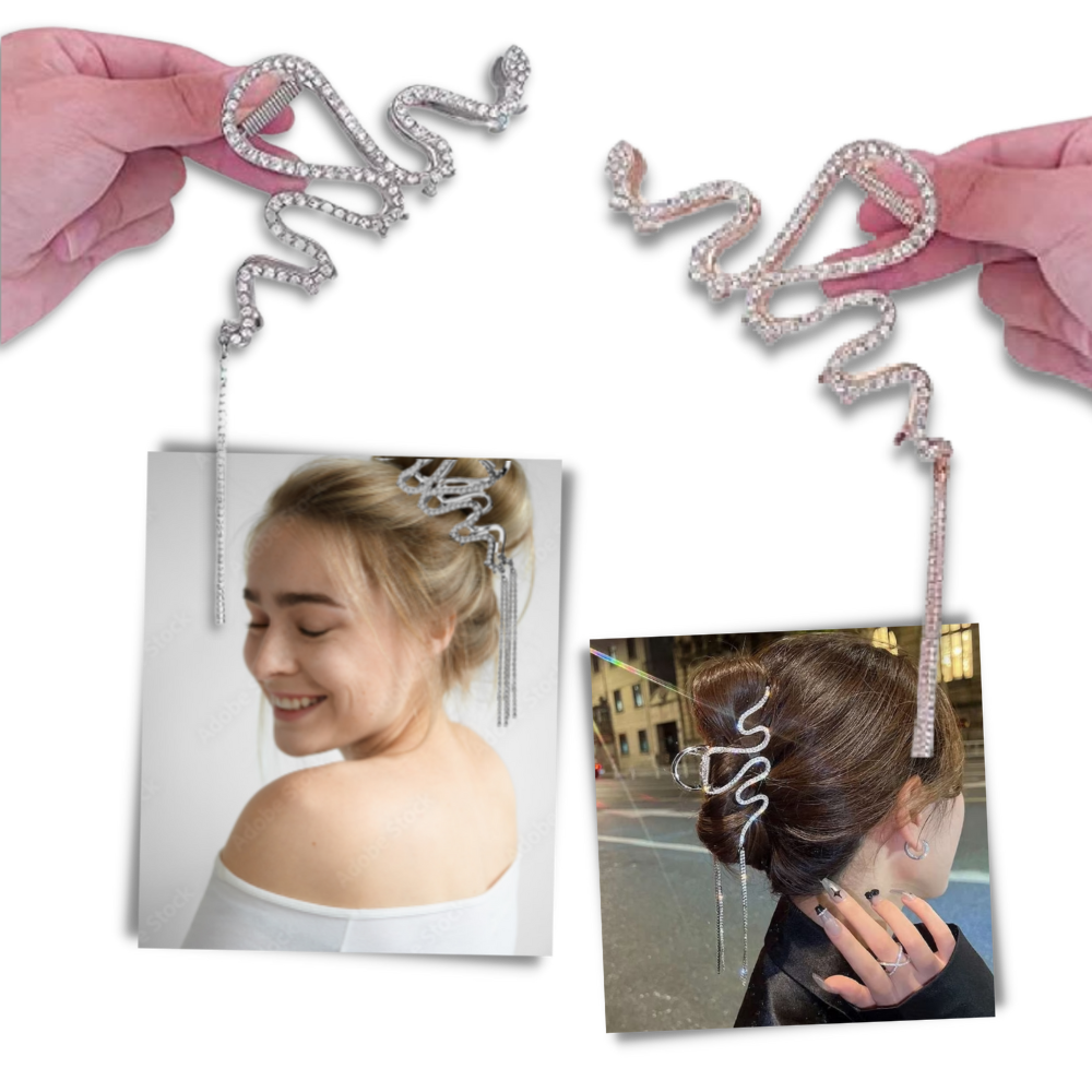 Snake Tassel Claw clip for hair