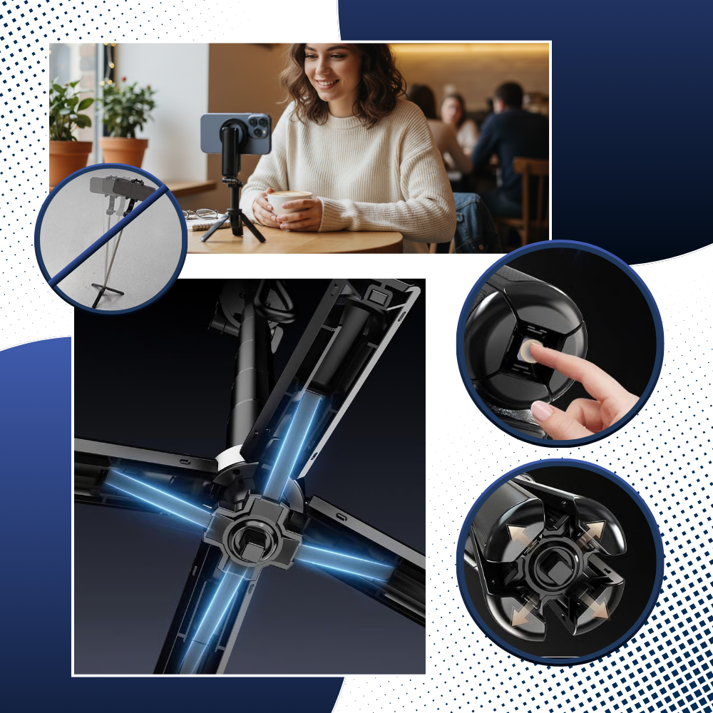 Unshakable Convenience Magnetic Tripod - Ozerty