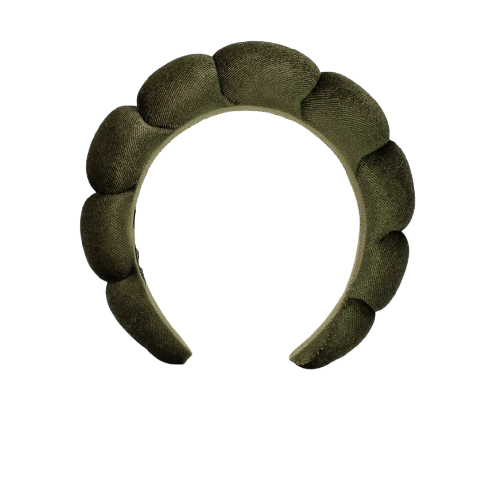 Velvet Skincare Headband -Army Green - Ozerty