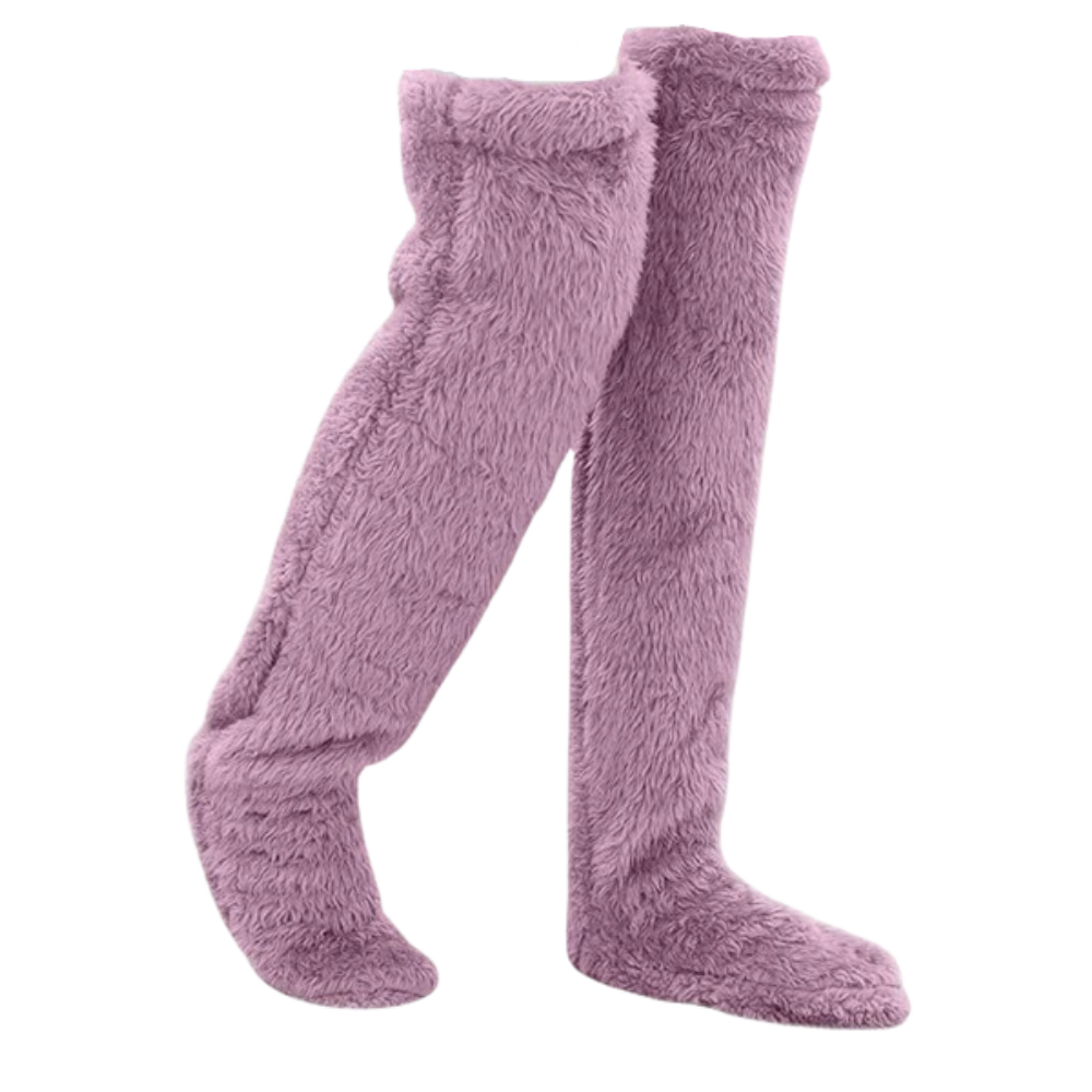 Warming Long Fuzzy Socks -Purple - Ozerty