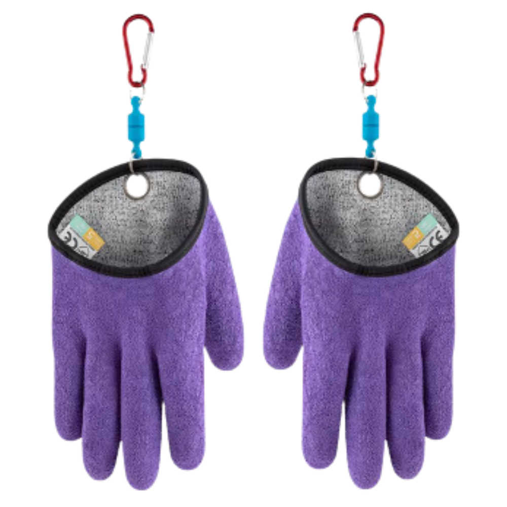 Wear Resistant Fishing Gloves -Purple - Ozerty