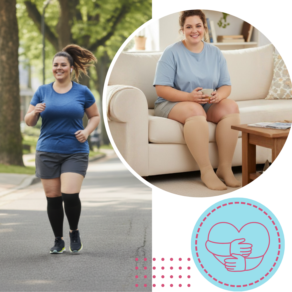 Wide Breathable Compression Sock - Ozerty