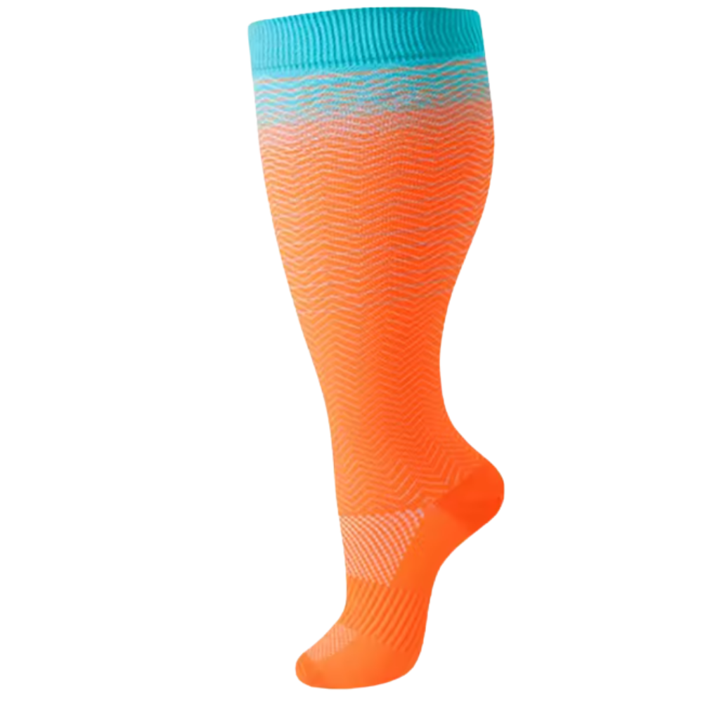 Wide Breathable Compression Sock -Orange - Ozerty
