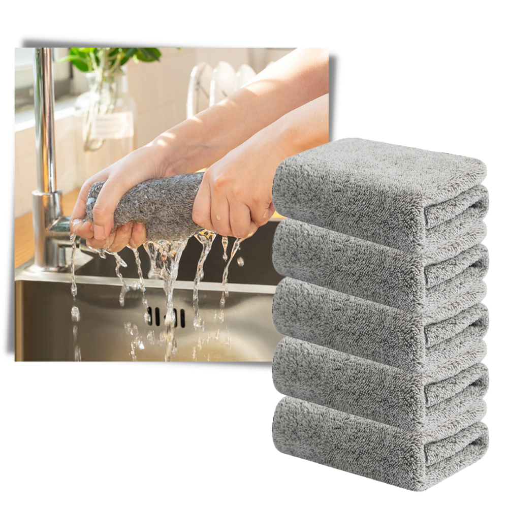 Absorbent Microfiber Bamboo Dishcloth