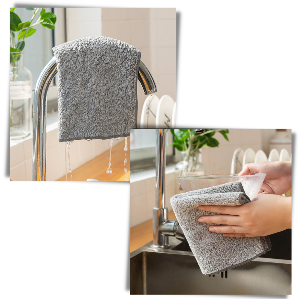 Absorbent Microfiber Bamboo Dishcloth