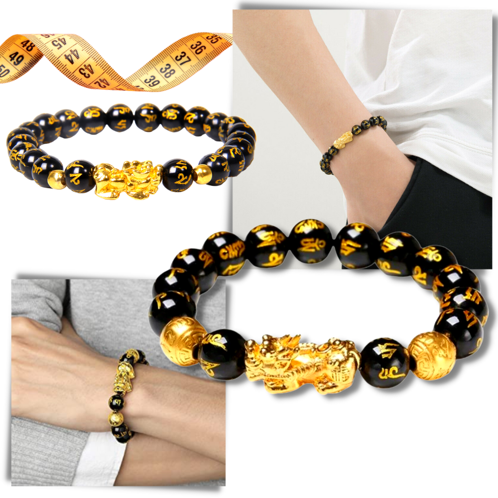 Black & Gold Obsidian Bracelet