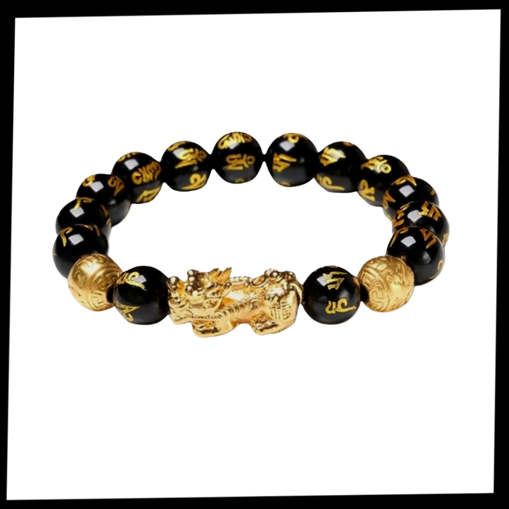 Black & Gold Obsidian Bracelet