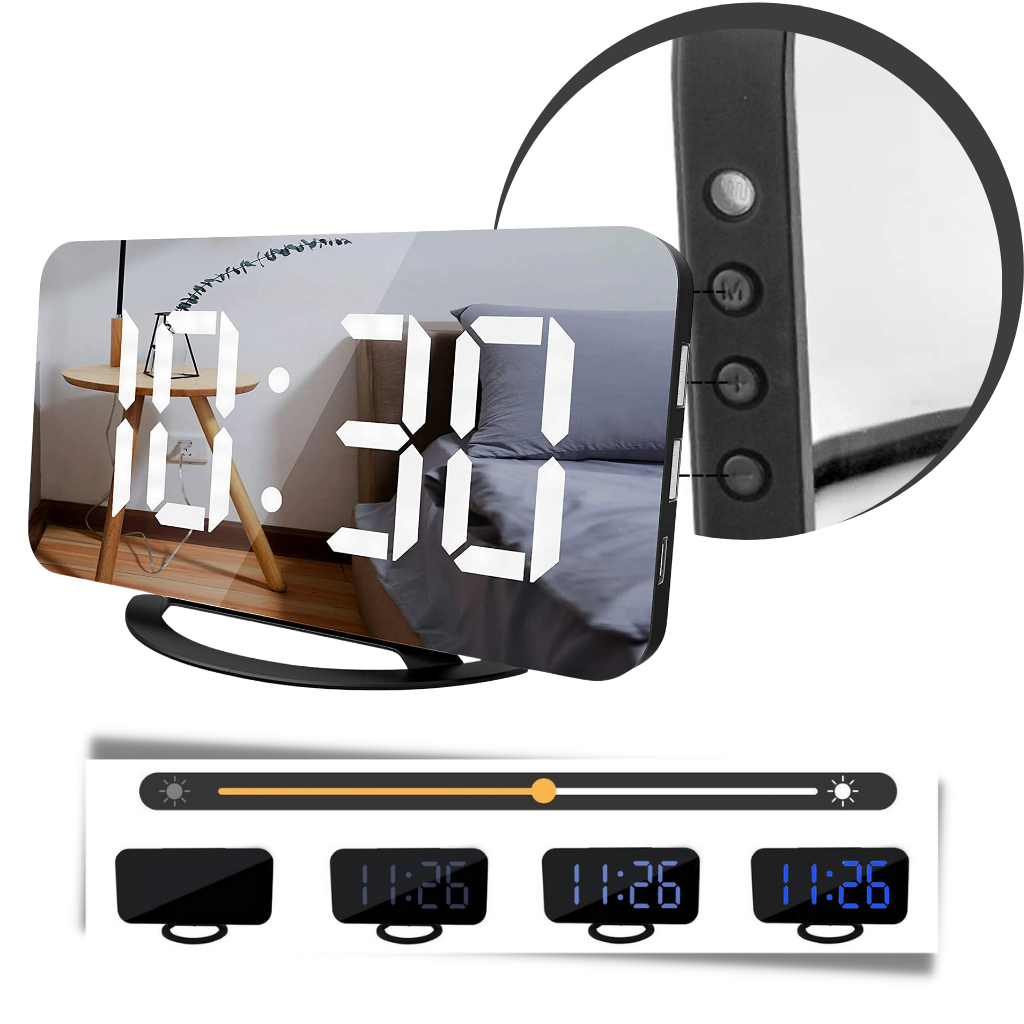 Multifunctional Digital Clock Mirror