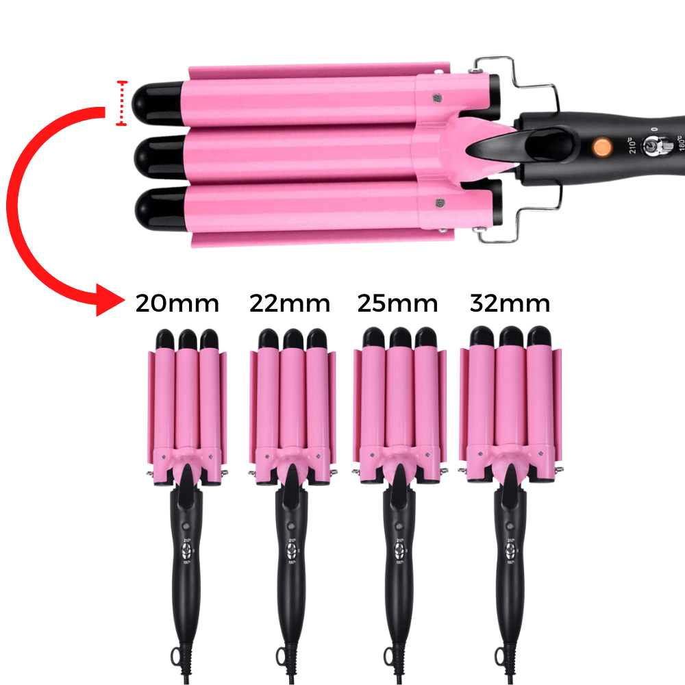 Triple Barrel Ceramic Hair Curler