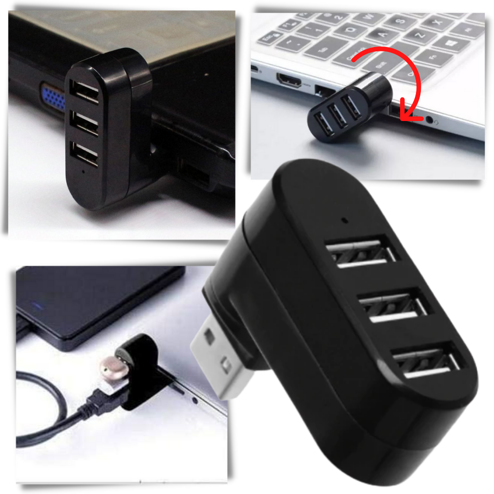 Multi-Port USB Rotating Adapter - Oustiprix