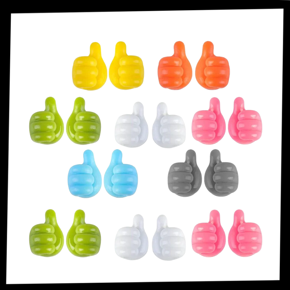 20-Pack Thumbs Up Wall Hooks