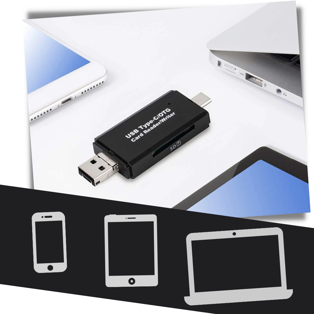 3 in 1 USB memory card reader