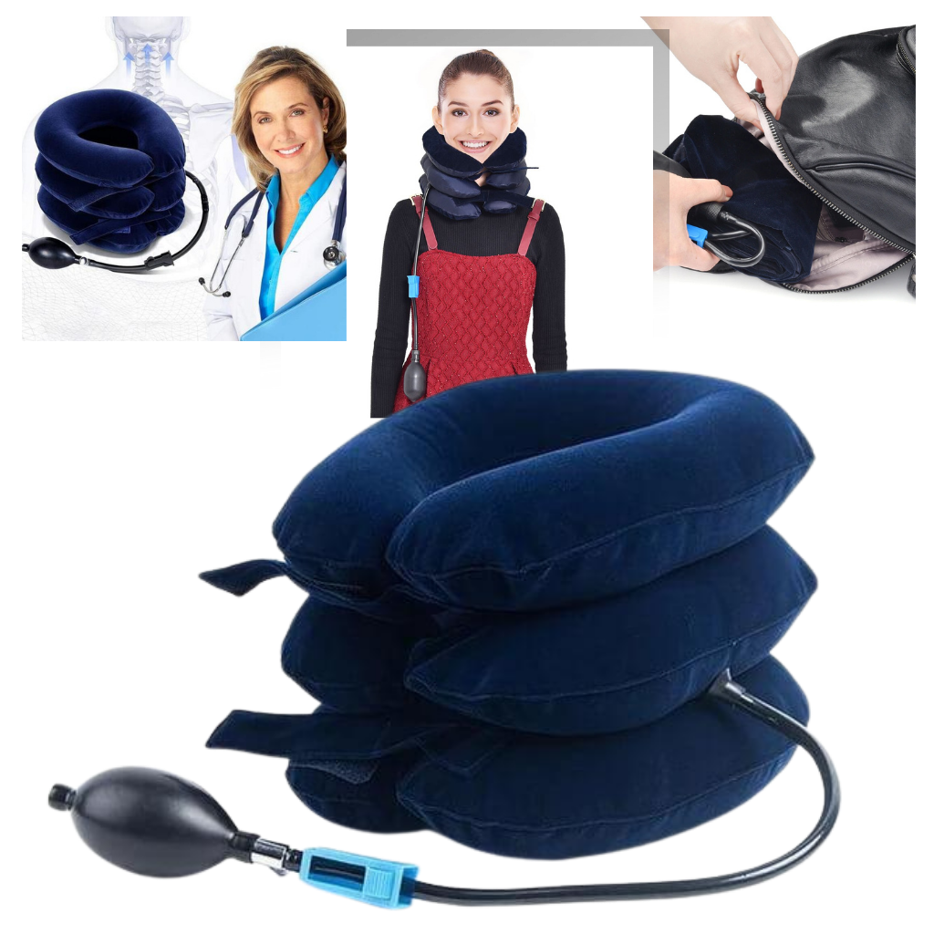 Cervical neck traction inflatable collar -