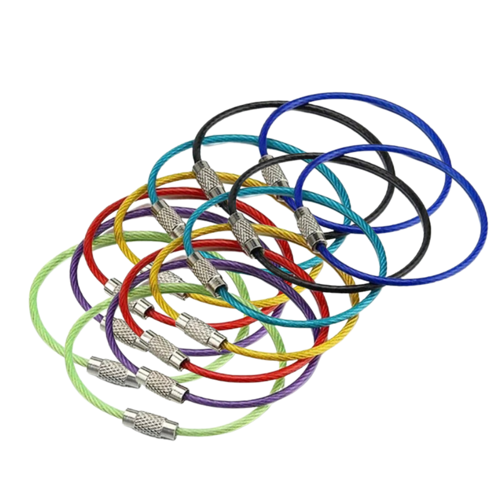 Pack of Flexible Wire Keychains