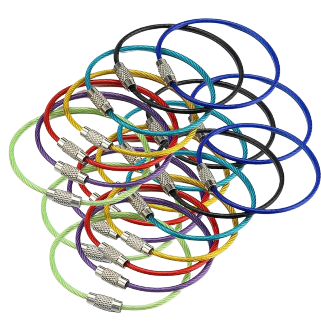 Pack of Flexible Wire Keychains