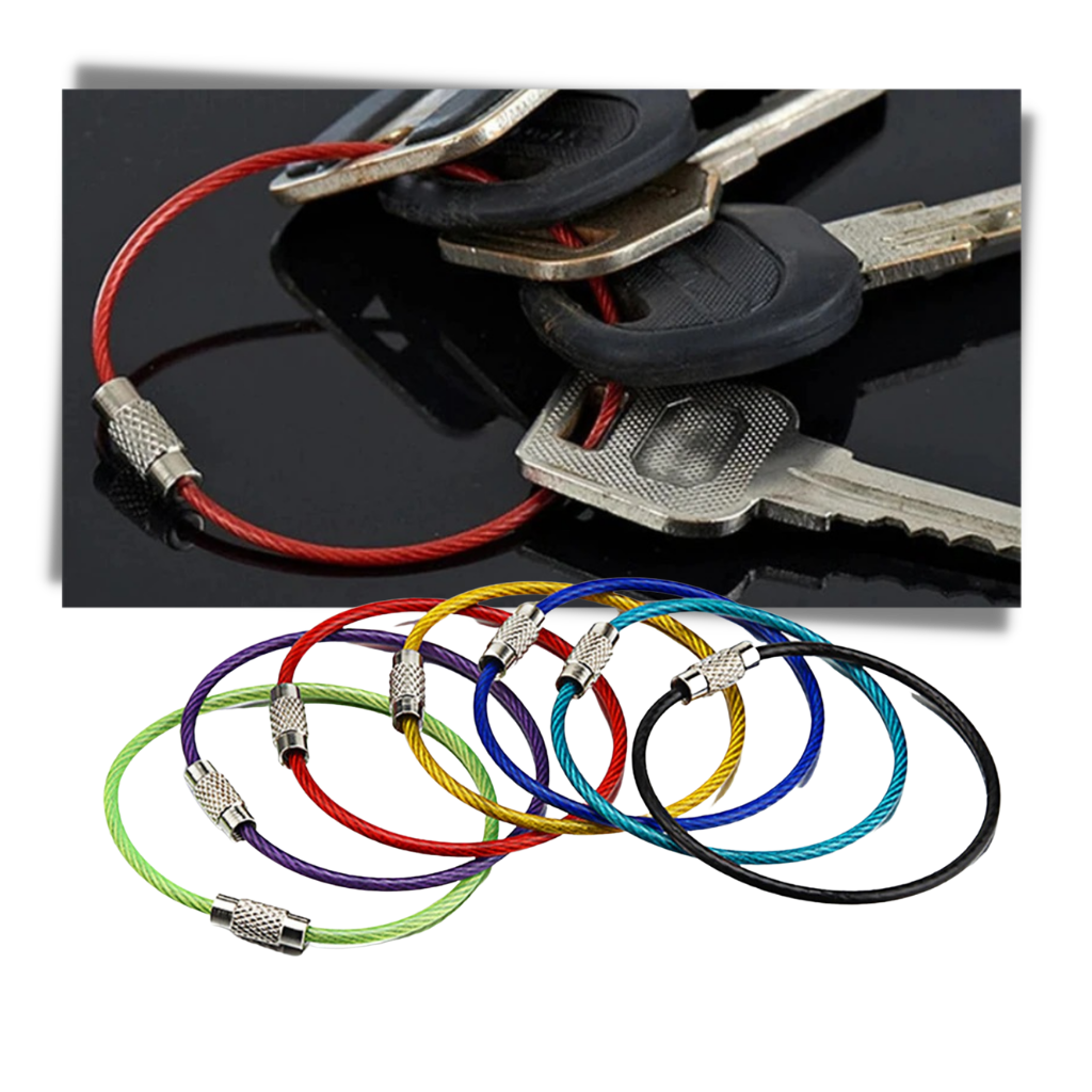 Pack of Flexible Wire Keychains