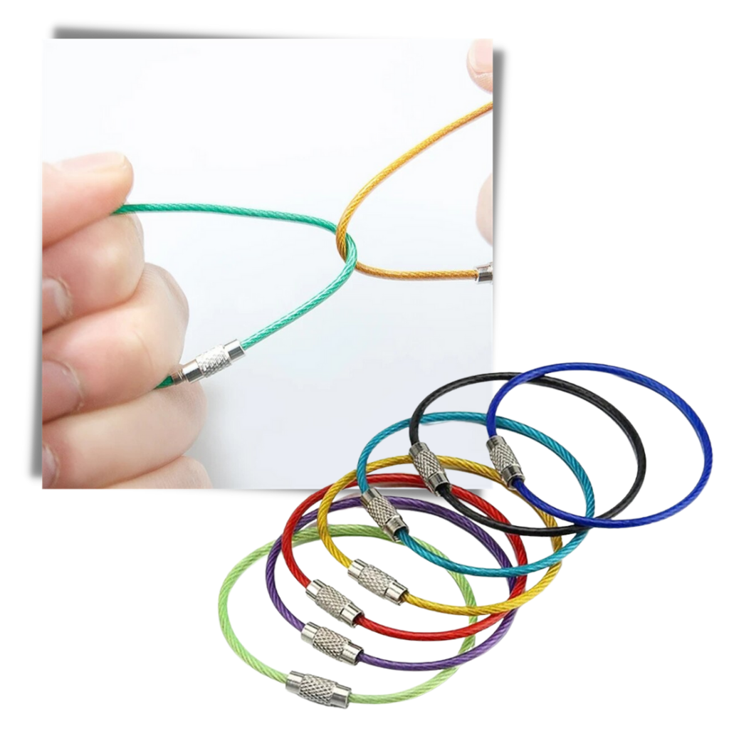 Pack of Flexible Wire Keychains