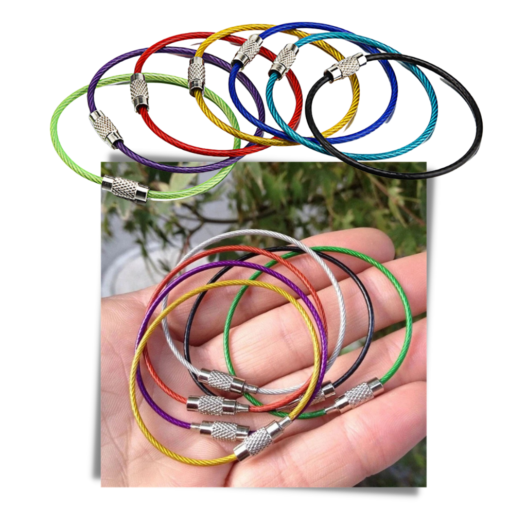 Pack of Flexible Wire Keychains