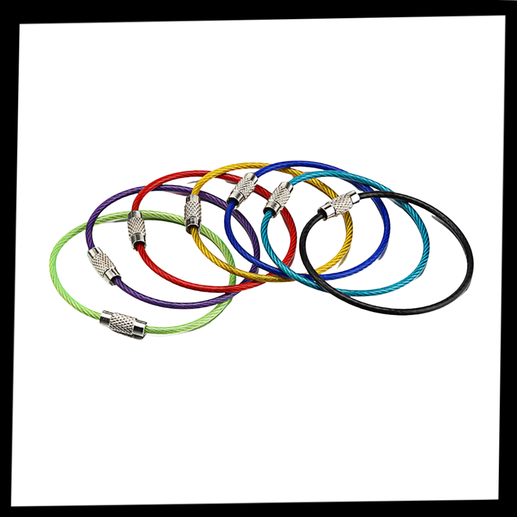 Pack of Flexible Wire Keychains