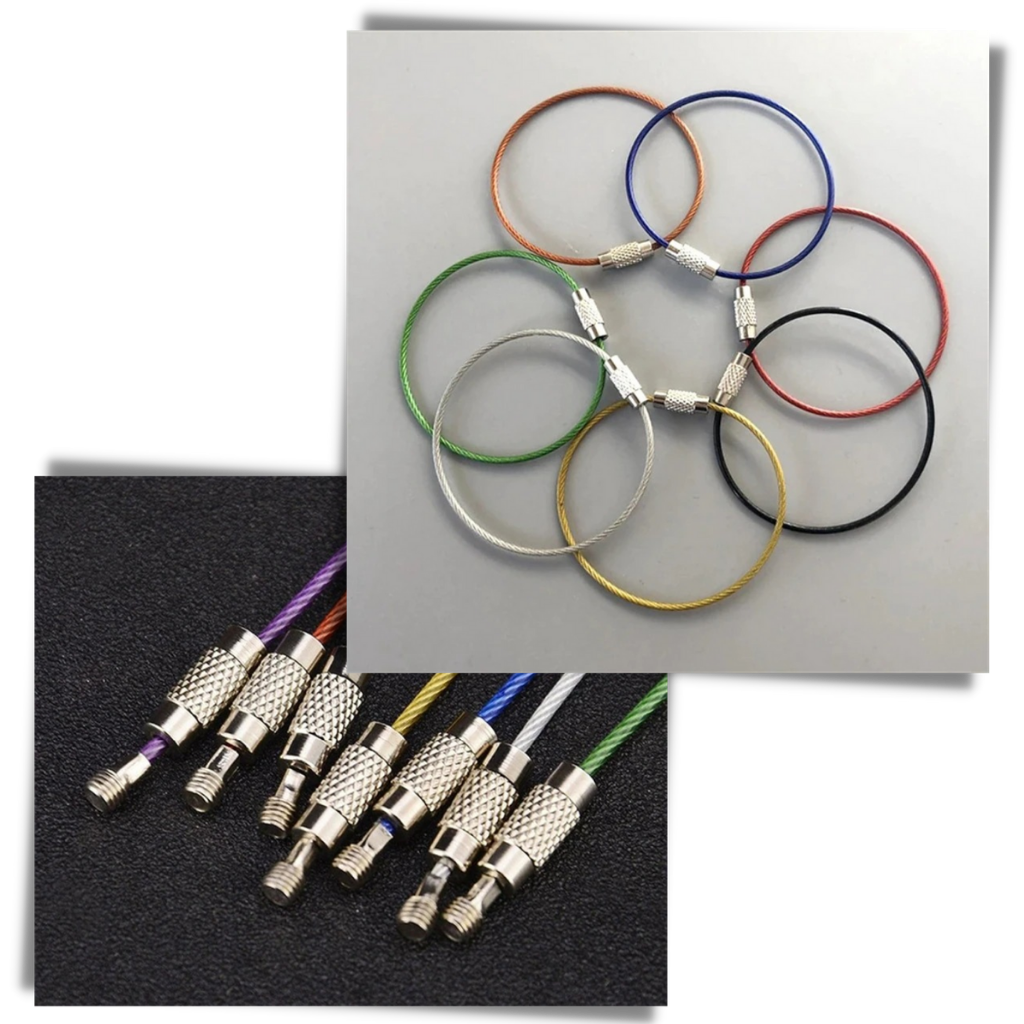 Pack of Flexible Wire Keychains