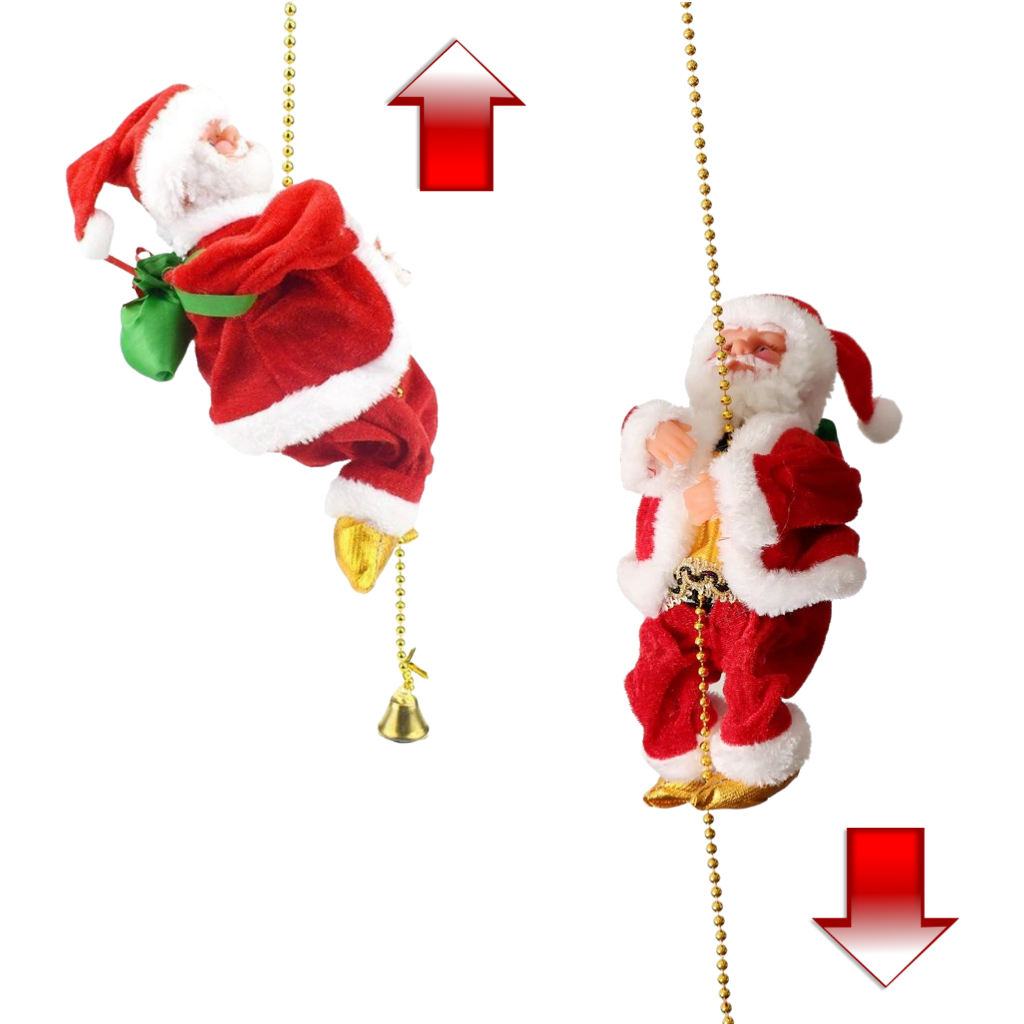 Electric climbing Santa Claus decoration