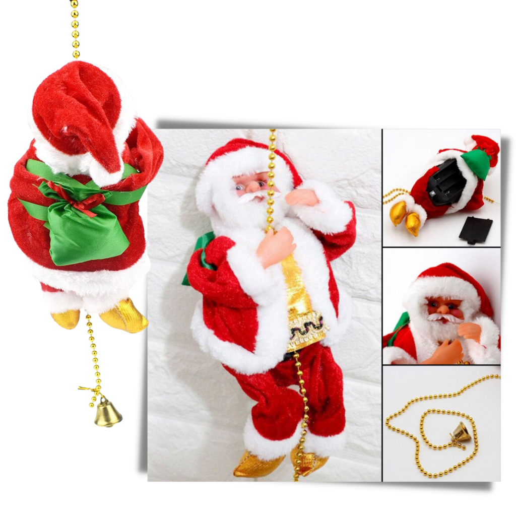 Electric climbing Santa Claus decoration