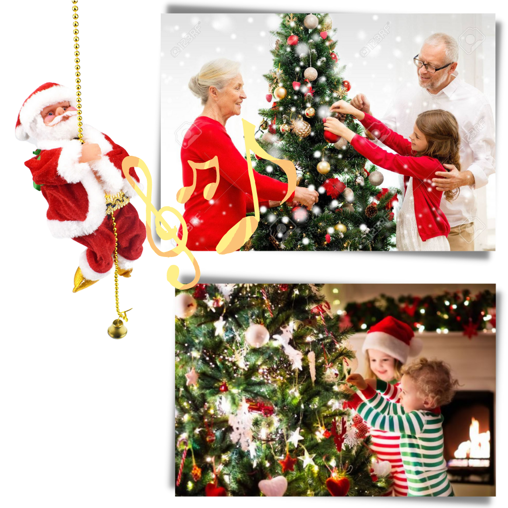 Electric climbing Santa Claus decoration