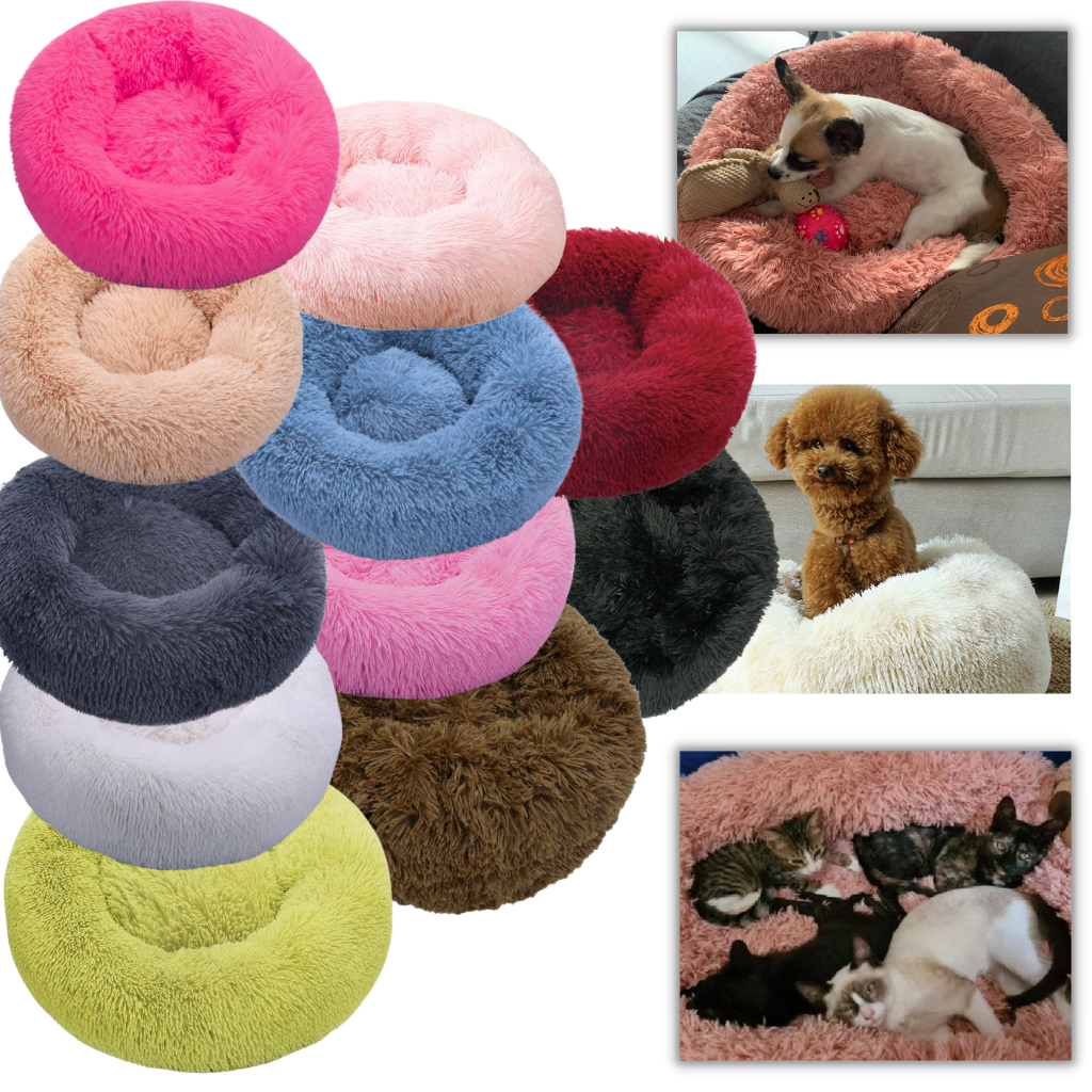 Fluffy Plush Donut Pet Bed - Ozerty