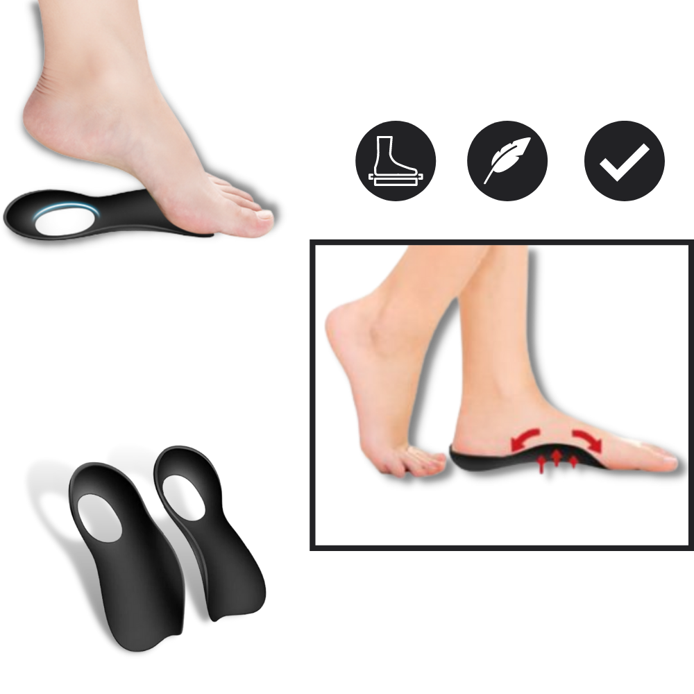 Orthopedic insoles for flat feet -