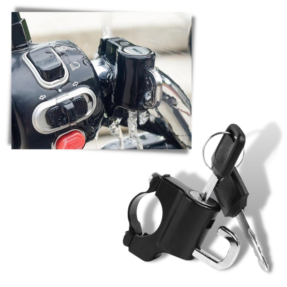 Anti-Theft Motorcycle Helmet Lock