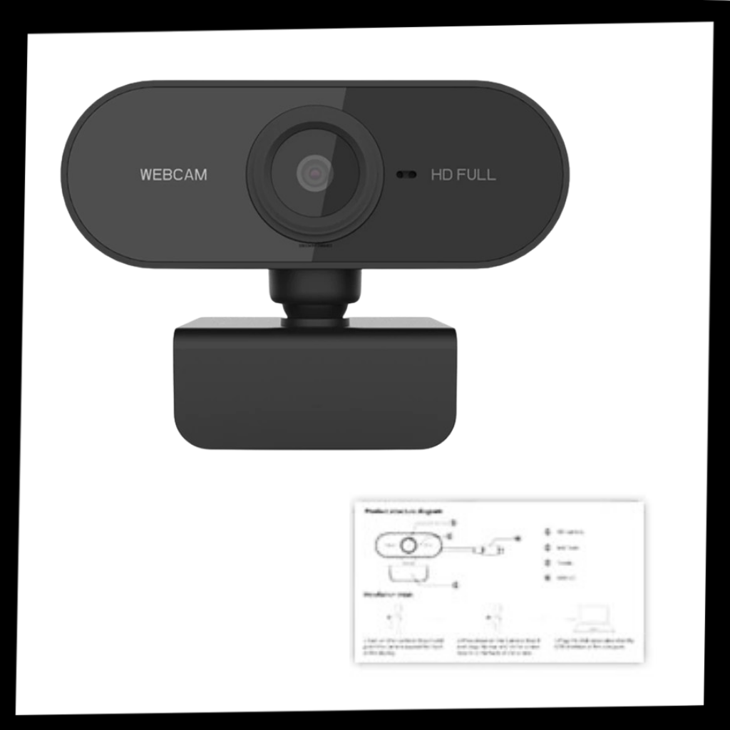 Rotating 1080p HD USB Webcam with Microphone