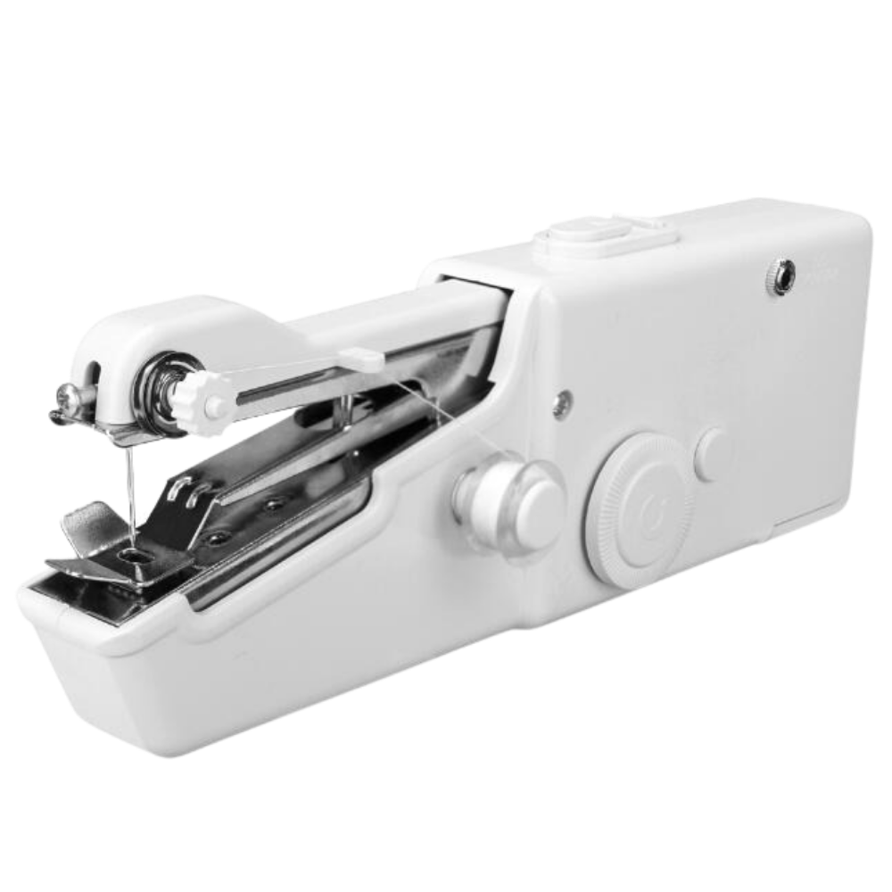 Handheld sewing machine and sewing kit