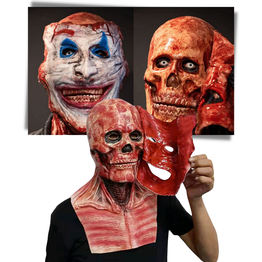 Realistic Halloween Horror Double Mask