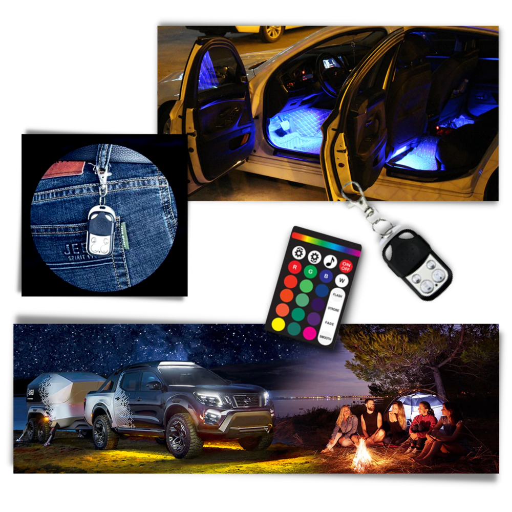 Pack of 8 RGB Light for Vehicles