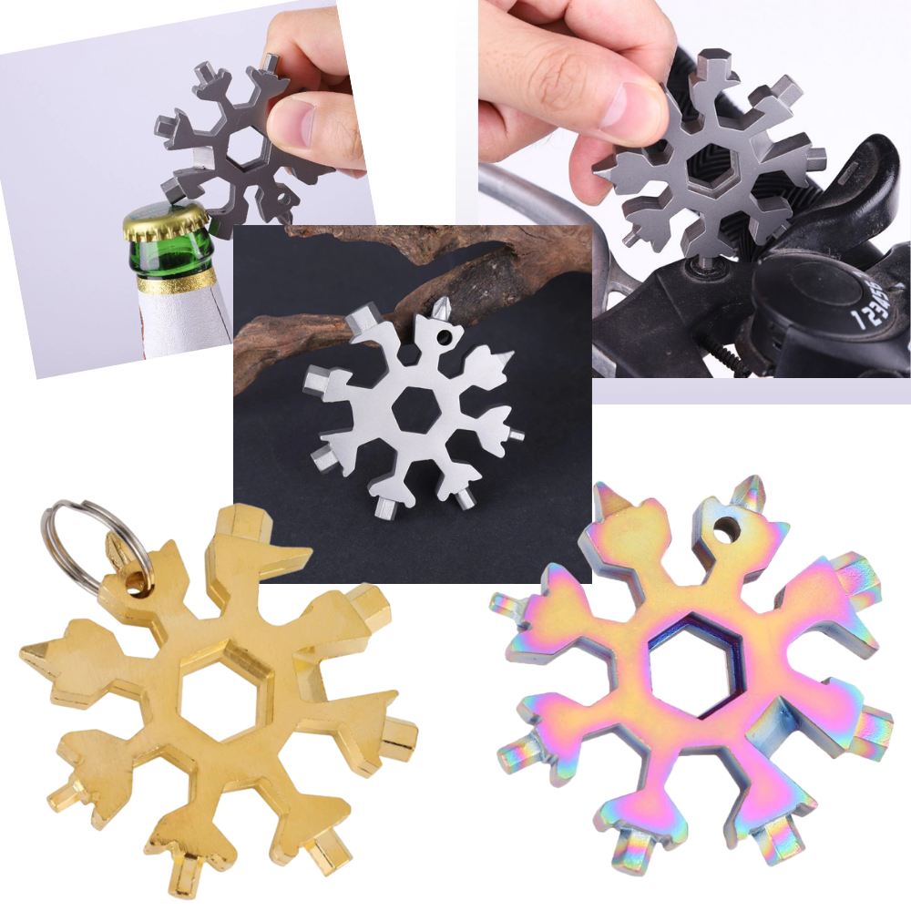 18-in-1 Stainless Steel Snowflake Multi-Tool -