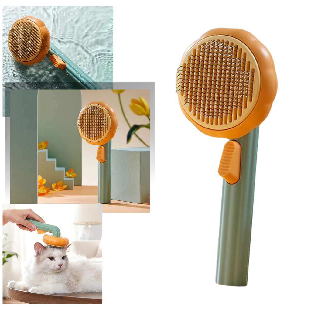 Self-cleaning pumpkin pet brush - Ozerty