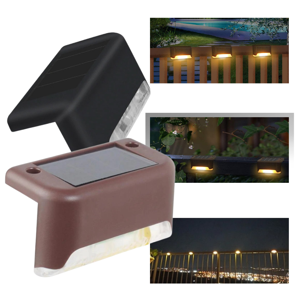 Solar Powered LED Lamp for Steps (4pcs) - Ozerty