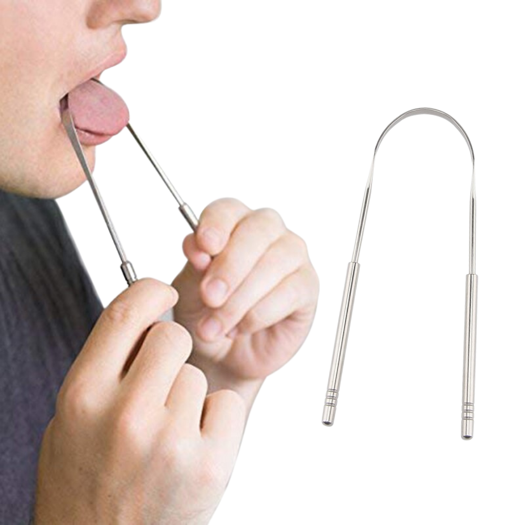 Stainless steel tongue cleaner