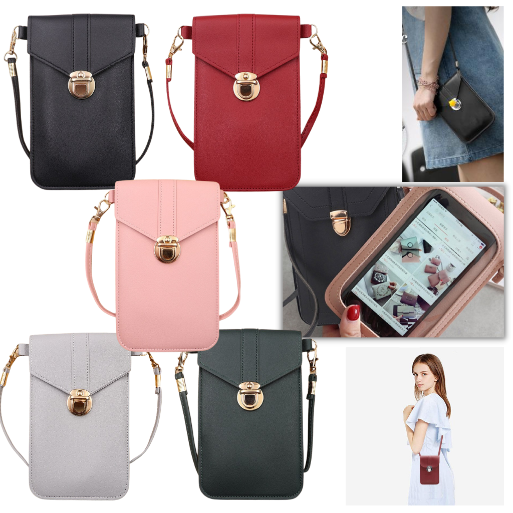 Touchscreen phone crossbody bag