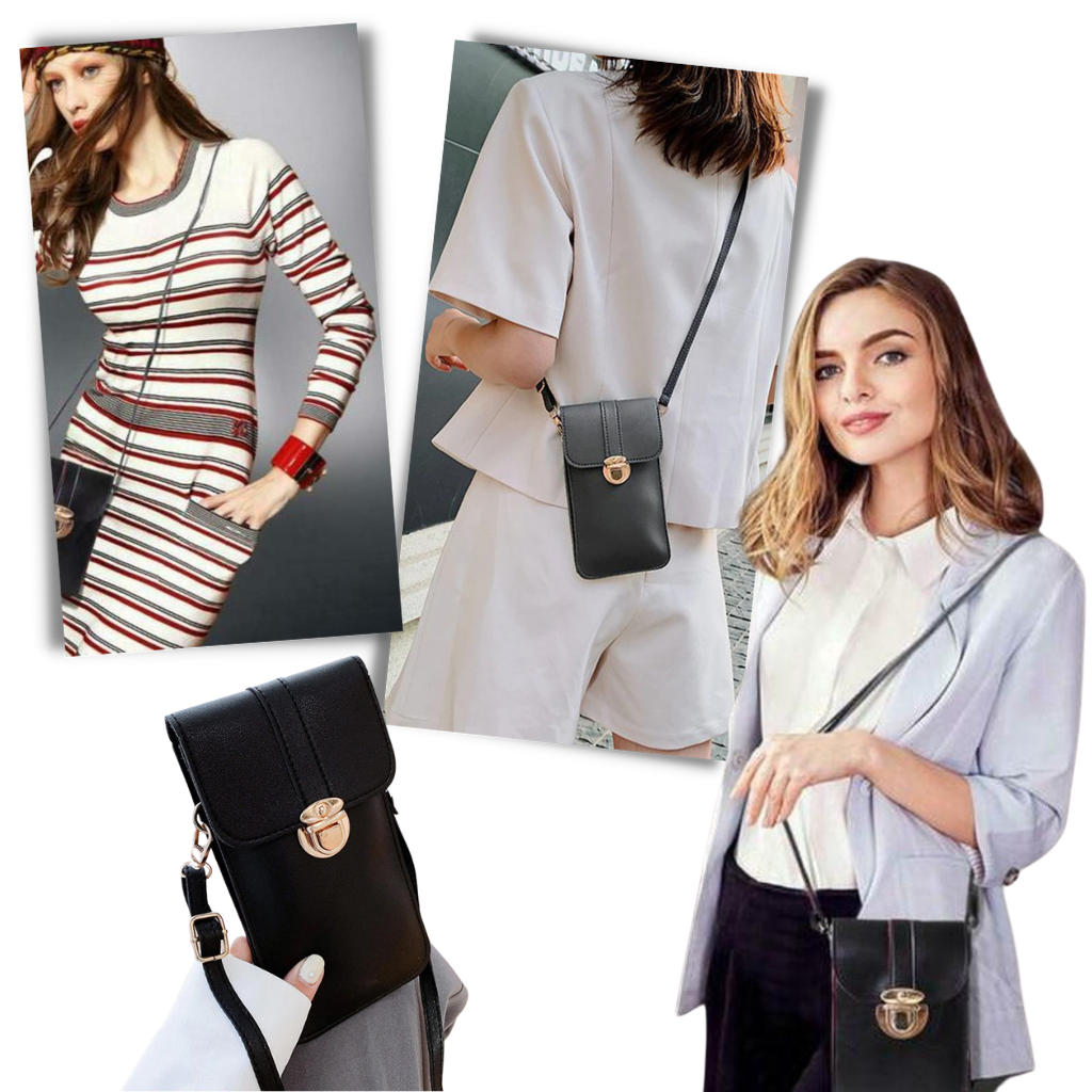 Touchscreen phone crossbody bag